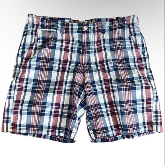 LL Bean Vintage Men’s plaid size 36 100% cotton golf shorts - Picture 1 of 12